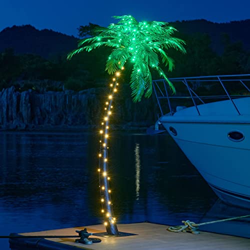 Product: Lightshare 7 Feet Palm Tree 96LED Lights Artificial Fake Tree Decoration for Tiki Bar Outside Patio Porch Pool Christmas Nativity