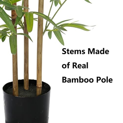Product: SOFTFLAME 3ft Bamboo Artificial Tree, Faux Bamboo Plant, Artificial Plant with 3 Trunks, Ideal for Home Office Indoor Decoration