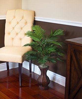 Silky Flower Store Nearly Natural Areca Palm Silk Plant, Artificial Urn Floor Plant, Decorative Greenery, 37in 9 9 Product: Nearly Natural Areca Palm with Urn Silk Plant