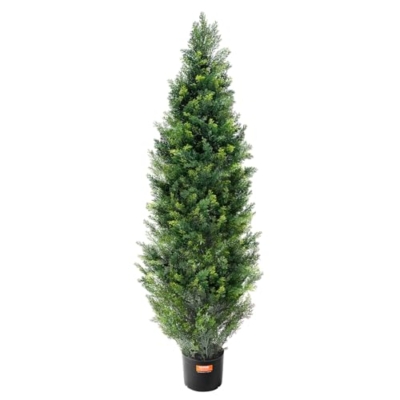 Silky Flower Store Artificial Cedar Topiary Tree, Faux Evergreen Plant, 48 inch Tall, 2 Pieces 13 13 Product: VEVOR Artificial Cedar Topiary Tree, 48 inch Tall (2 Pieces), with Extra Leaves & Pot Faux Evergreen Fake Pine Cypress Trees Plant, UV Rated Artificial Greenery Set for Home Decor Indoor/Outdoor