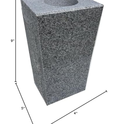 Product: Upstate Stone Works Granite Vase Tapered (5"x4"x9") Gray