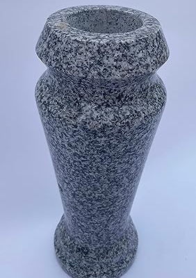 Product: Turned Granite Vase Polished 4" x 10" Gray