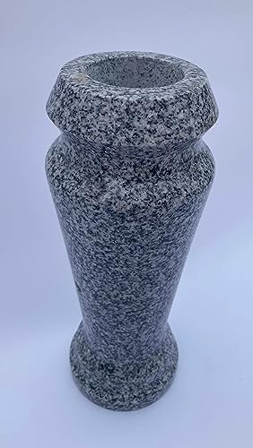Turned Granite Vase Polished 4" x 10" Gray - Artificial Flower Arrangements Product: Turned Granite Vase Polished 4" x 10" Gray