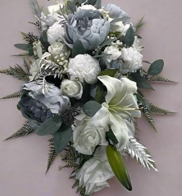 Silky Flower Store Artificial Baby Breath Flowers White Memorial Blue Christmas Casket Spray, Faux Gypsophila Funeral Decor, 32.5cm 8 8 Product: EWGFDEMN Artificial Baby Breath Flowers - White Memorial & Blue Christmas Casket Spray for Funeral Graves & Outdoor Lawn Decor