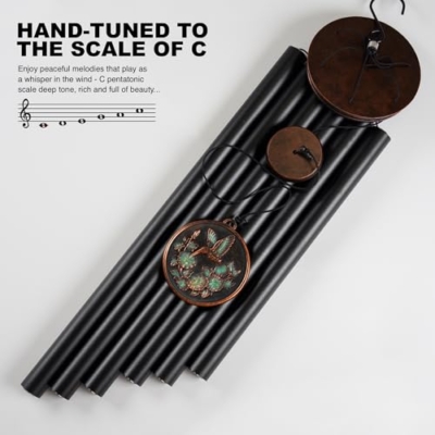 Product: Vanquer Large Wind Chimes for Outside Deep Tone - 46'' Wind Chimes Outdoor Clearance, Windchimes Outdoors, Hummingbird Wind Chime,Sympathy Gift, Patio, Home Décor, Vintage Black (46" Hummingbird)