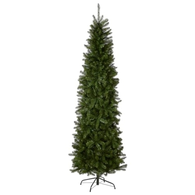 Product: National Tree Company Artificial Slim Christmas Tree, Green, Kingswood Fir, Includes Stand, 9 Feet