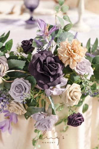 Silky Flower Store Eucalyptus Willow Leaf Garland with White Flower Lavender Purple, 9FT 4 4 Product: Ling's Moment 9FT Eucalyptus and Willow Leaf Garland with White Flower, Handcrafted Wedding Sweetheart Table Centerpieces Head Table Decor Arch Backdrop Decorations for Wedding | Lavender Purple