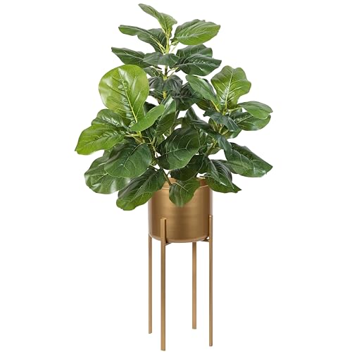 Artificial Fiddle Leaf Fig Tree Fake Potted Ficus Lyrata for Home Decor Office Decoration 3 feet Large Faux Plant with 49 Leaves Nursery Pot - Artificial Flower Arrangements Product: Artificial Fiddle Leaf Fig Tree Fake Potted Ficus Lyrata for Home Decor Office Decoration 3 feet Large Faux Plant with 49 Leaves Nursery Pot