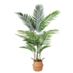 Product: Ferrgoal Artificial Areca Palm Plants 4.6Ft Fake Dypsis Lutescens Tree with 15 Trunks in Pot and Woven Seagrass Belly Basket Tropical Faux Plant for Home Indoor Outdoor Office