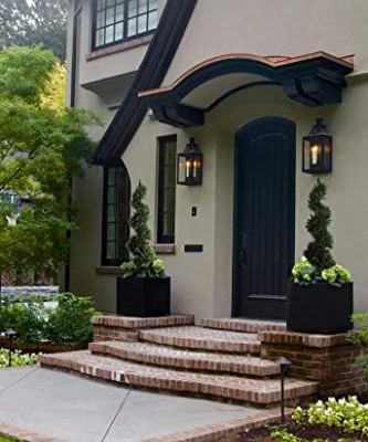 Product: ALL SEASON GREEN 47'' Artificial Outdoor Plants Boxwood Topiary Spiral Front Porch Decor Tree Potted