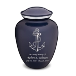 Product: Geturns Embrace Adult Personalized Anchor Cremation Urns for Human Ashes I Large Cobalt Blue Funeral Urn for Men and Women I 200 lbs