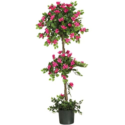 Product: Nearly Natural 5228 Mini Bougainvillea Topiary Beauty, 5-Feet,9" x 9" x 62.5" , Green