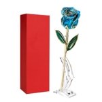 Product: 24k Gold Dipped Blue Rose - Perfect Mother's Day Gift for Mom, Girlfriend, or Friends | Everlasting Long Stem Rose for Valentine's Day, Anniversaries, and Birthdays