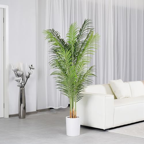 Product: ProDeco Artificial Palm Tree 6Ft Faux Silk Green Realistic Decorative Tall Fake Potted Plants Artificial for Bedroom Living Room Office Home Decor Indoor Outdoor