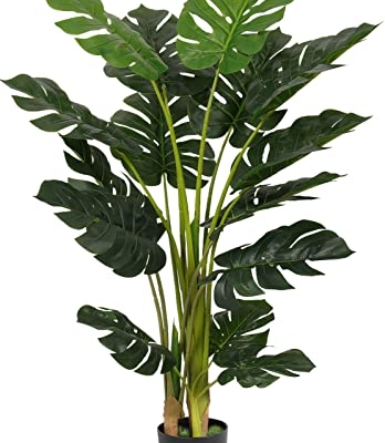 Product: VIAGDO Artificial [Monstera] Deliciosa [Plant] 4ft Tall 15 Decorative Split Leaves, Faux Swiss Cheese [Plant] Fake Tropical [Monstera] Palm Tree for Home Office Room Store Garden Floor Decor
