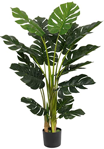 Product: VIAGDO Artificial [Monstera] Deliciosa [Plant] 4ft Tall 15 Decorative Split Leaves, Faux Swiss Cheese [Plant] Fake Tropical [Monstera] Palm Tree for Home Office Room Store Garden Floor Decor
