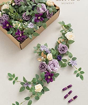 Silky Flower Store Artificial Flower Garland Lilac Lantern, Light Purple Wedding Aisle Decor, Faux Floral Centerpiece, 1.8ft x 6, 10.8ft 10 10 Product: Ling's Moment 6Pack 1.8ft Artificial Flowers Garland Lilac Lantern Flower Centerpieces Light Purple Wedding Aisle Decor Chair Arch Floral for Reception Pew Signs DIY Table Wall Window Decoration