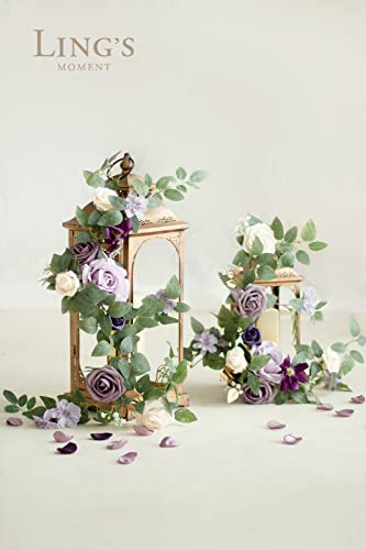 Silky Flower Store Artificial Flower Garland Lilac Lantern, Light Purple Wedding Aisle Decor, Faux Floral Centerpiece, 1.8ft x 6, 10.8ft 3 3 Product: Ling's Moment 6Pack 1.8ft Artificial Flowers Garland Lilac Lantern Flower Centerpieces Light Purple Wedding Aisle Decor Chair Arch Floral for Reception Pew Signs DIY Table Wall Window Decoration