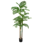 Product: AnTing 8.5ft Tall Triple Golden Cane Palm Artificial Tree Palm Silk Tree in Plastic Sturdy Pot Large Fake Tropical Palm Plant for Indoor Outdoor Office House Living Room Home Decor