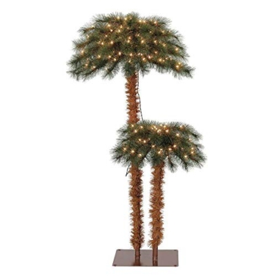 Product: Island Breeze Pre Lit Artificial Tropical Palm Tree with White Lights