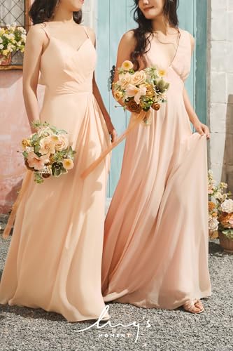 Product: Ling's Moment Artificial Flowers Apricot and Peach Bridesmaid Bouquet Set of 4, Peach Wedding Flowers Bouquets for Bridesmaids, 7 Inch Bridal Bouquets for Bridesmaids, Wedding, etc