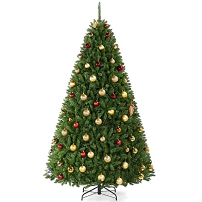 Product: Yaheetech 7.5ft Premium Unlit Artificial Douglas Full Fir Christmas Tree with 2326 Branch Tips and Foldable Stand