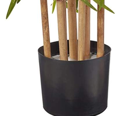 Product: Nearly Natural 64in Bamboo Tree, Fake Bamboo Plants with 7 Natural Trunks, 5.3ft Tall Faux Plants for Indoor Home Decor with 1040 Realistic Fake Leaves