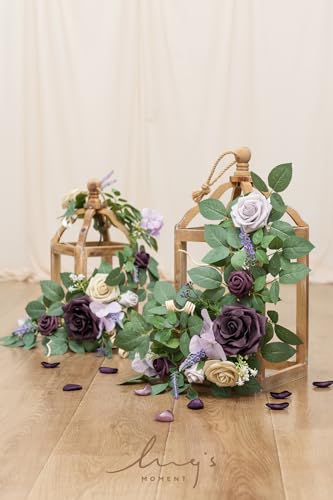 Silky Flower Store Lavender Purple Artificial Flower Garland, 6 Pack 2ft Faux Lilac Wedding Aisle Decor, 12ft 183cm 3 3 Product: Ling's Moment 6Pack 2ft Artificial Flowers Garland Lavender Purple Lantern Flower Centerpieces Lilac Wedding Aisle Decor Chair Flowers Arch Floral for Signs DIY Table Wall Window Cake Decoration