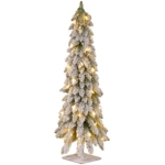 Product: National Tree Company Pre-Lit Artificial Christmas Tree, Snowy Downswept, Green, White Lights, Includes Stand, 4 Feet