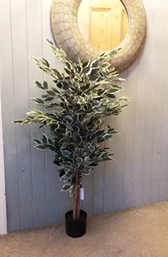 Product: Leaf Artificial Ficus Tree/Plant, Mixed Materials, Variagated Tall Natural, 130cm