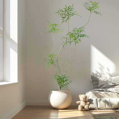 Product: Artificial Mahonia fortunei Tree,6ft Tall Fake Plants Artificial Mahonia fortunei Plants for Indoor, Fake Trees for Office Home Living Room Floor Patio Greening Porch Decor