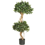 Product: Nearly Natural 4ft. Sweet Bay Double Ball Topiary Silk Tree