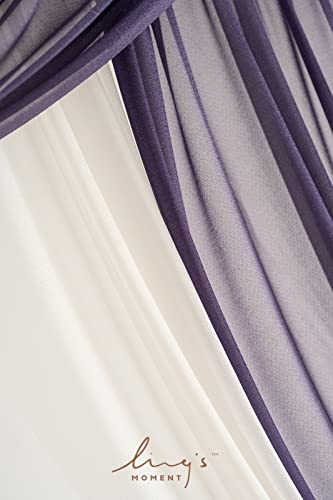 Silky Flower Store Purple Lilac Artificial Wedding Arch Flowers Kit, Hanging Flower Arrangement, Chiffon Drapes, Wedding Backdrop Décor, 4 Pack 32.5cm 3 3 Product: Ling's Moment Purple Lilac Artificial Wedding Arch Flowers Kit Pack of 4, 2pcs Hanging Flower Arrangement 2pcs Chiffon Drapes Ceremony Reception Fake Rose Arbor Backdrop Floral Party Outdoor Decor