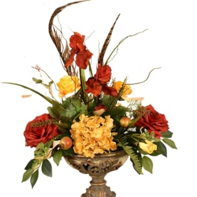 Product: Real Touch DIY Artificial Flower Arrangement: Elegant Roses & Iris for Wedding, Home, and Party Décor