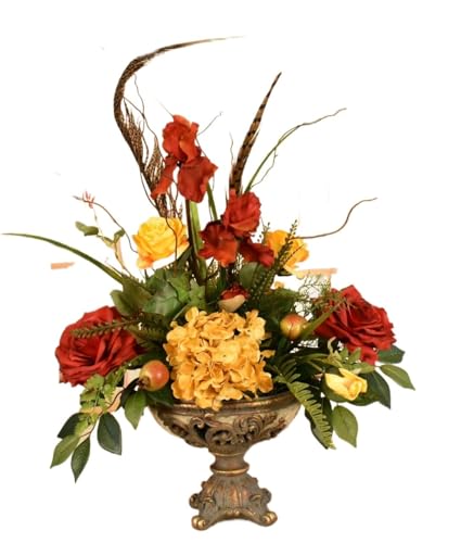 Product: Real Touch DIY Artificial Flower Arrangement: Elegant Roses & Iris for Wedding, Home, and Party Décor