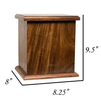 Silky Flower Store American Flag Eagle Wooden Cremation Urn, Adult Memorial Urn with Engraving, Patriotic Veteran Ashes Box, 0cm 8 8 Product: American Flag and Eagle Cremation Urn, Wooden Funeral Urns with Engraving