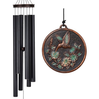 Product: Vanquer Large Wind Chimes for Outside Deep Tone - 46'' Wind Chimes Outdoor Clearance, Windchimes Outdoors, Hummingbird Wind Chime,Sympathy Gift, Patio, Home Décor, Vintage Black (46" Hummingbird)