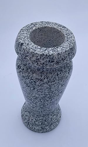 Product: Turned Granite Vase Polished 4" x 8" Gray