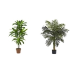 Product: Nearly Natural 48in. Dracaena Silk (Real Touch) Artificial Plant, 48", Green 5357 4ft. Golden Cane Palm Tree,Green