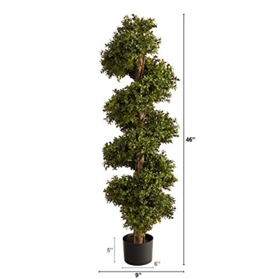 Product: Nearly Natural 46in. Boxwood Spiral Topiary Artificial Tree