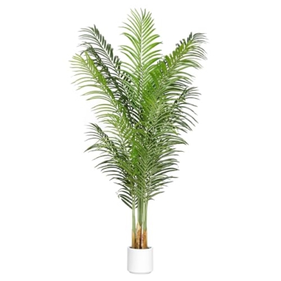 Product: ProDeco Artificial Palm Tree 6Ft Faux Silk Green Realistic Decorative Tall Fake Potted Plants Artificial for Bedroom Living Room Office Home Decor Indoor Outdoor