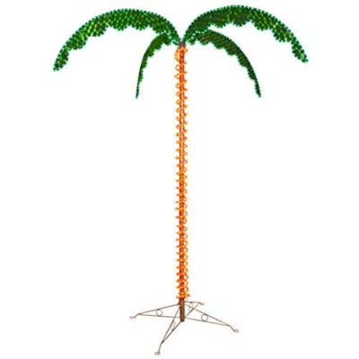 Product: LED Deluxe Rope Light Palm Tree - Green - 7' Deluxe LED Lighted Palm Tree