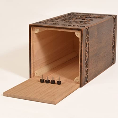 Product: KIMNAG Wooden Cremation Urn for Human Wood Ashes Decorative Box Funeral Urns for Adult Male Female with Satin Bag Burial or Memorial Keepsake (Deer(XL) 250lbs)