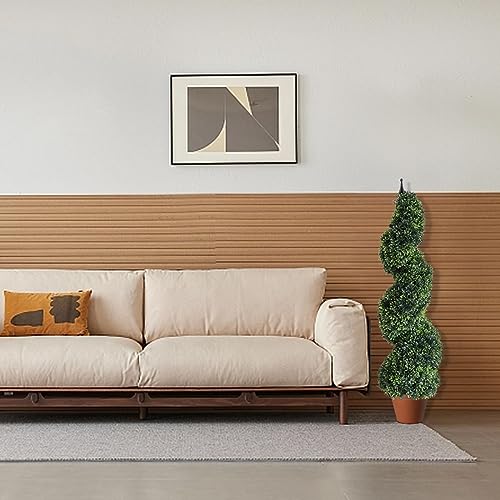 Product: Damomo Artificial Topiaries Outdoor Boxwood Trees, Spiral Topiary Tree 3.6 ft(2 Pieces) Faux Topiary Tree Outdoor Feaux Plant for Decorative Indoor/Outdoor/Garden (43inch)