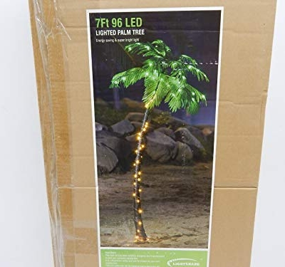 Product: Lightshare 7 Feet Palm Tree 96LED Lights Artificial Fake Tree Decoration for Tiki Bar Outside Patio Porch Pool Christmas Nativity
