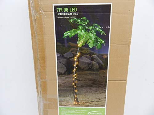 Product: Lightshare 7 Feet Palm Tree 96LED Lights Artificial Fake Tree Decoration for Tiki Bar Outside Patio Porch Pool Christmas Nativity