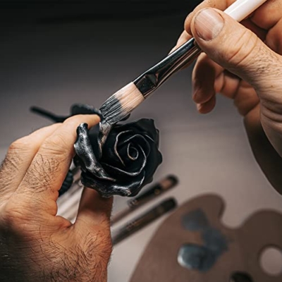 Silky Flower Store Hand Forged Iron Rose Sculpture, Everlasting Love Gift, Wrought Steel Flower, Decorative Floral Art, 20cm 17 17 Product: MakuliSmit 100% Hand Forged Iron Rose Sculpture - Gift of Everlasting Love - Wrought Steel Flower