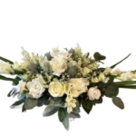 Product: DIY Artificial Flower, White/Ivory Blue Thistle Funeral Tribute Faux Flowers,Vibrant Artificial Flowers for Grave Outdoor Lawn Yard Funeral Table Setting