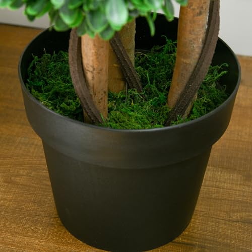Product: HOMCOM 3.5ft/43.25" Artificial 3 Ball Boxwood Topiary Tree with Pot, Indoor Outdoor Fake Plant for Home Office, Living Room Decor