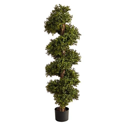 Product: Nearly Natural 46in. Boxwood Spiral Topiary Artificial Tree